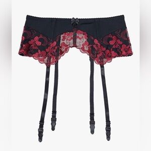 💥2/$33💥 NEW! Black & Red Lace Garter Belt
